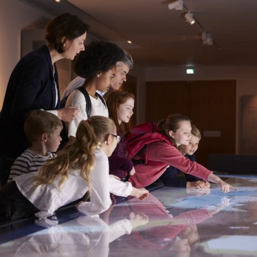 People in exploring the Gibraltar Museum