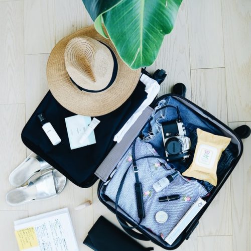 A guest packing for a stay at the Eliott Hotel