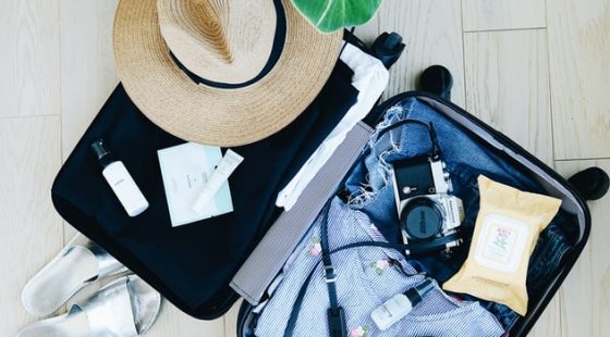 A guest packing for a stay at the Eliott Hotel