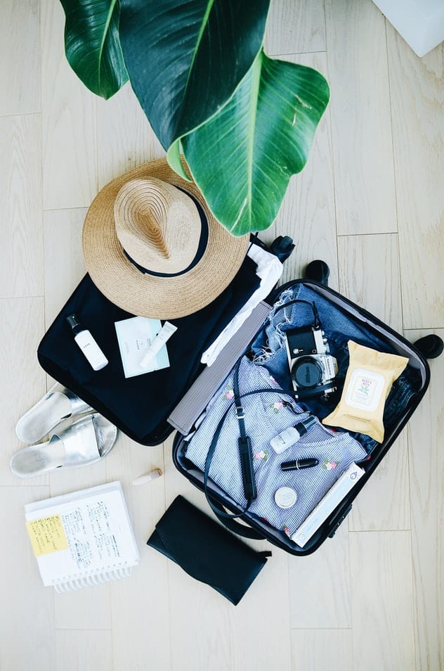 A guest packing for a stay at the Eliott Hotel