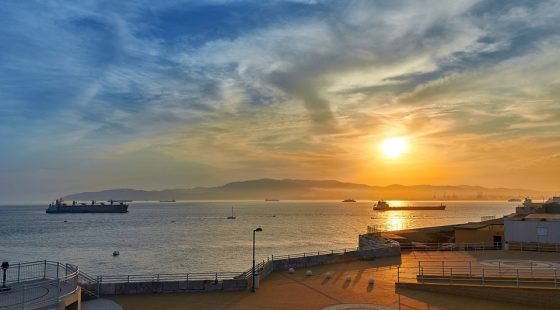 Sunset At Gibraltar Harbour