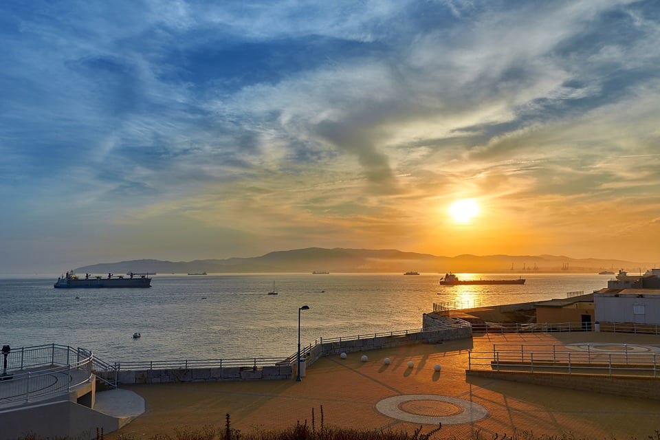 Sunset At Gibraltar Harbour